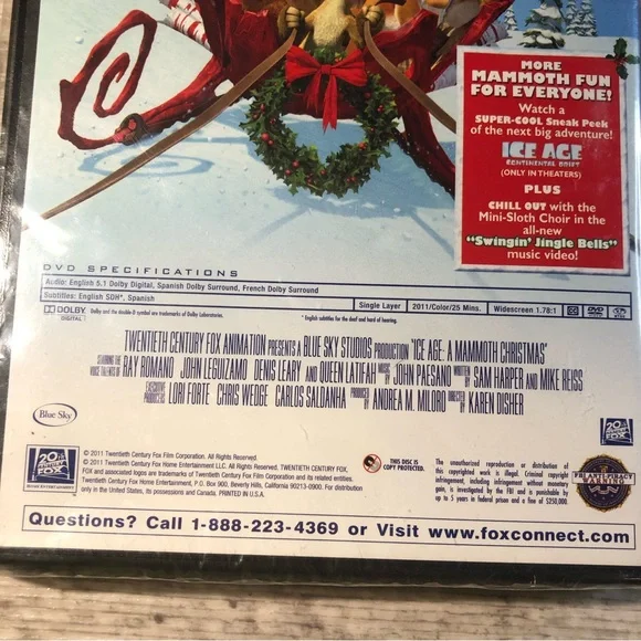 Ice Age A Mammoth Christmas Special New DVD c. 2011 - Picture 10 of 13